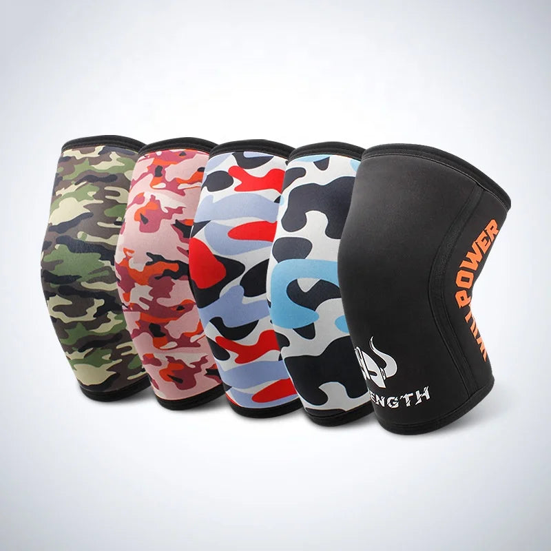 Fitness Neoprene Weight Lifting Gym Stiff Knee Sleeve 7Mm Brace for Power Lifting