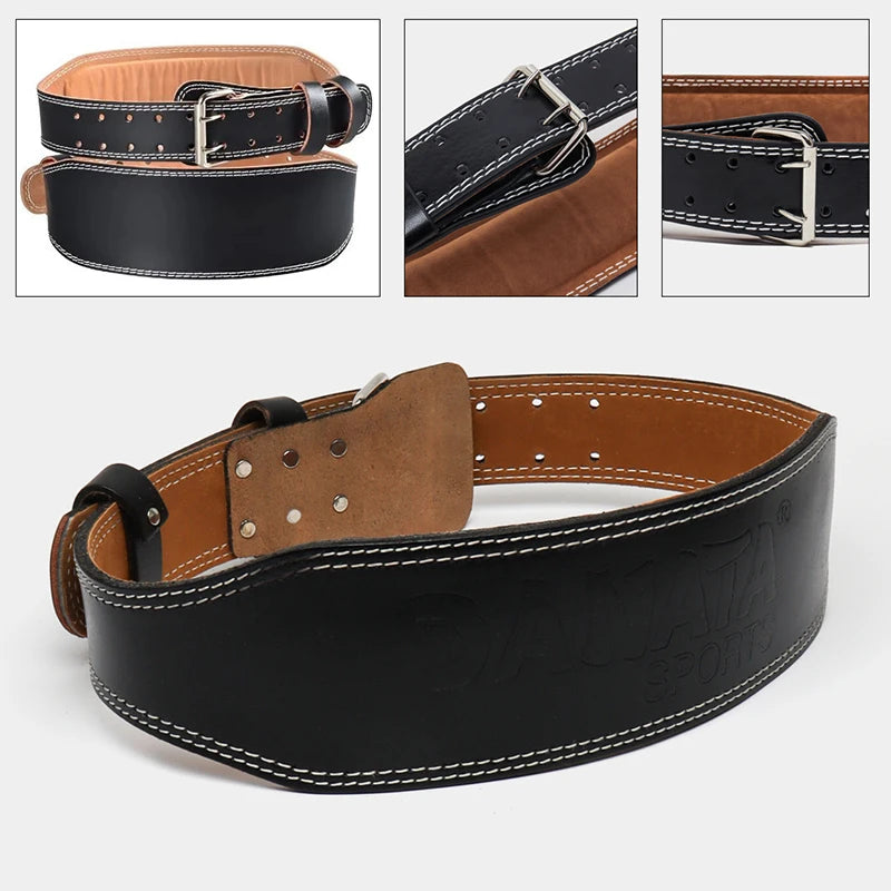 Gym Fitness Workout Power Weight Lifting PU Leather Lever Belt for Men Women Weightlifting Waist Belt