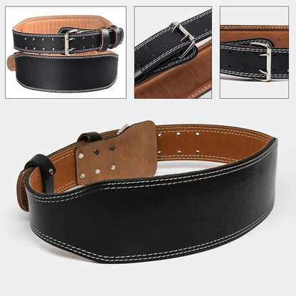 Gym Fitness Workout Power Weight Lifting PU Leather Lever Belt for Men Women Weightlifting Waist Belt