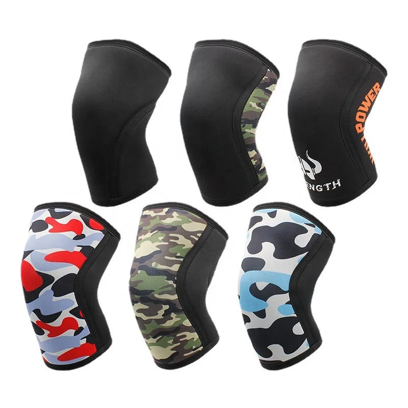 Fitness Neoprene Weight Lifting Gym Stiff Knee Sleeve 7Mm Brace for Power Lifting